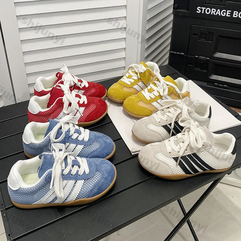 Children's White Sneakers Summer New Boy Mesh Breathable Running Shoes Fashion Non Slip Lace Up Comfortable Girls' Casual Flats
Children's White Sneakers Summer New Boy Mesh Breathable Running Shoes Fashion Non Slip Lace Up Comfortable Girls' Casual Flats