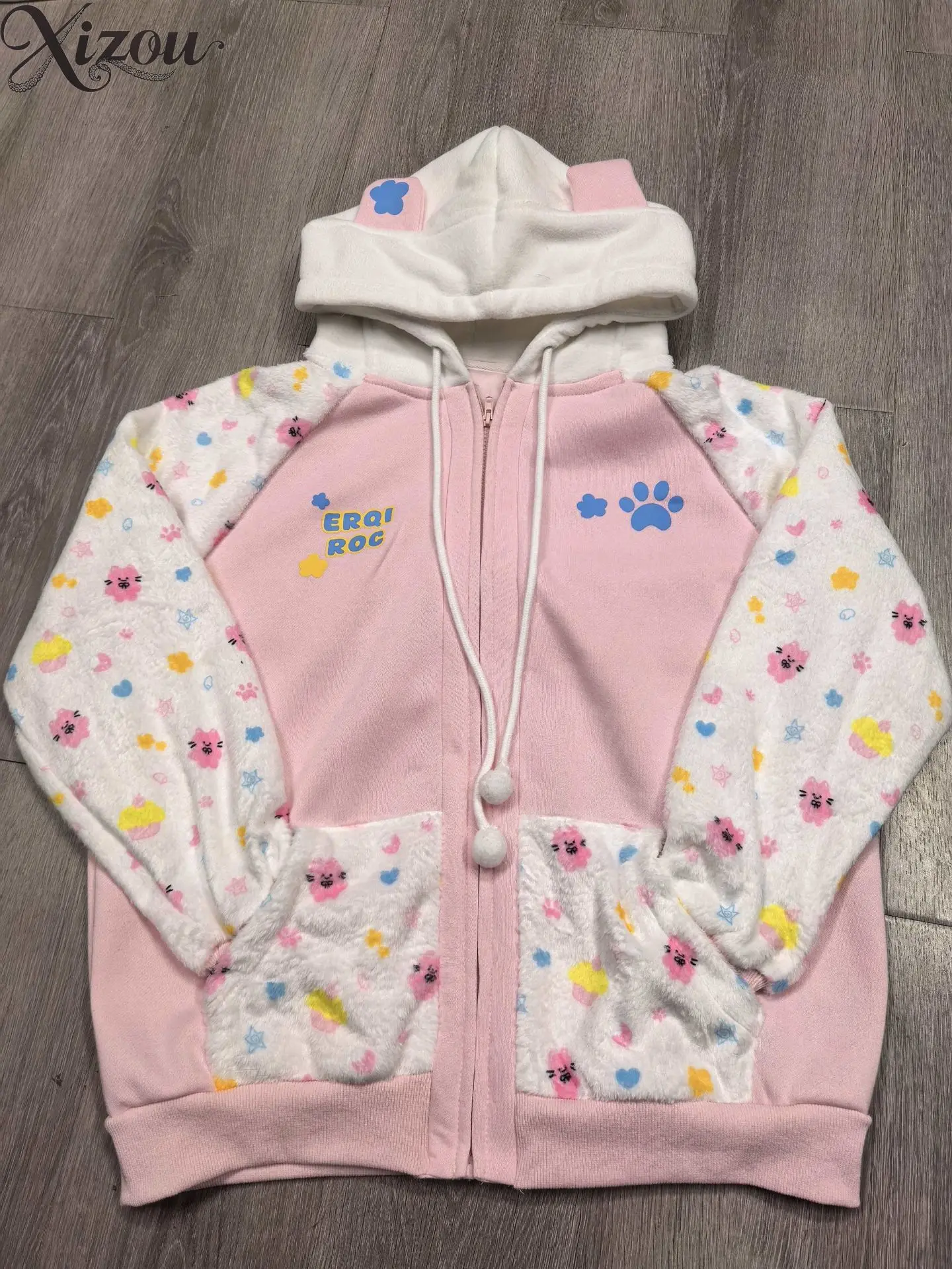 Cute Soft Girl Sweatshirts Sweet Style Women's Jacket Cute Bear Print Hoodie Casual Fleece Sweatshirt Fashion Girls Coats
Cute Soft Girl Sweatshirts Sweet Style Women's Jacket Cute Bear Print Hoodie Casual Fleece Sweatshirt Fashion Girls Coats