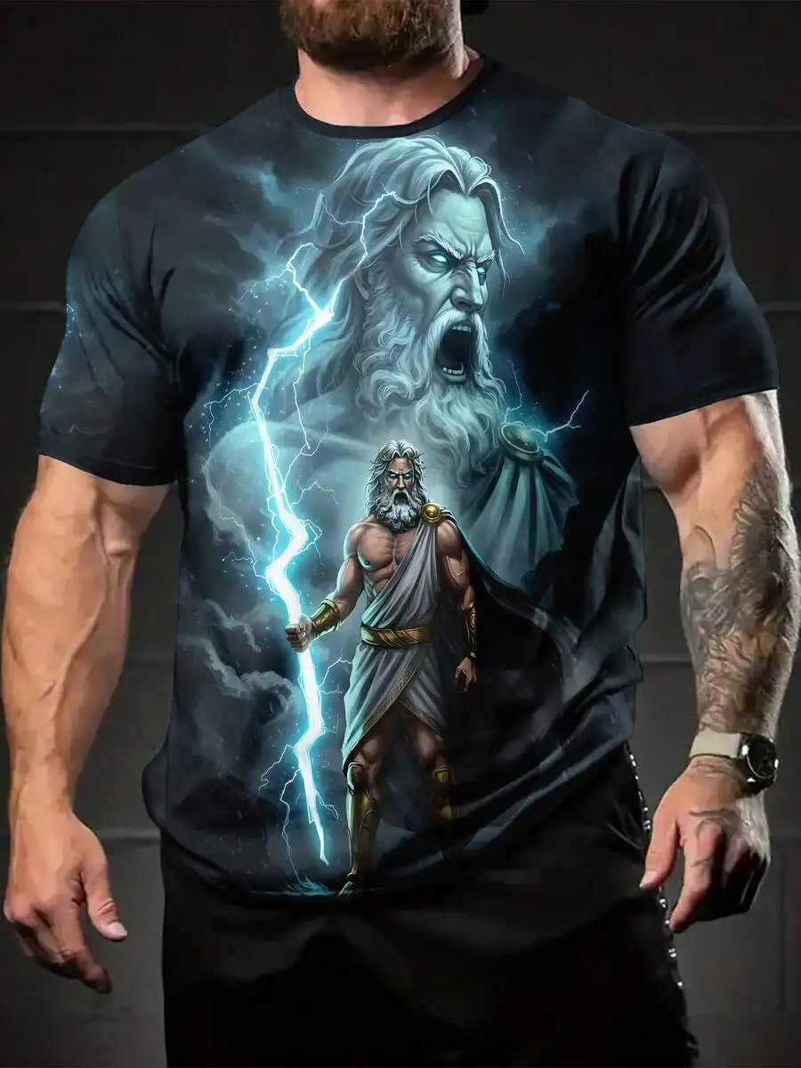 Mens 3D Zeus Lightning All Over Print T-Shirt Polyester Short Sleeve Crew Neck Casual Sport Top
Mens 3D Zeus Lightning All Over Print T-Shirt Polyester Short Sleeve Crew Neck Casual Sport Top
