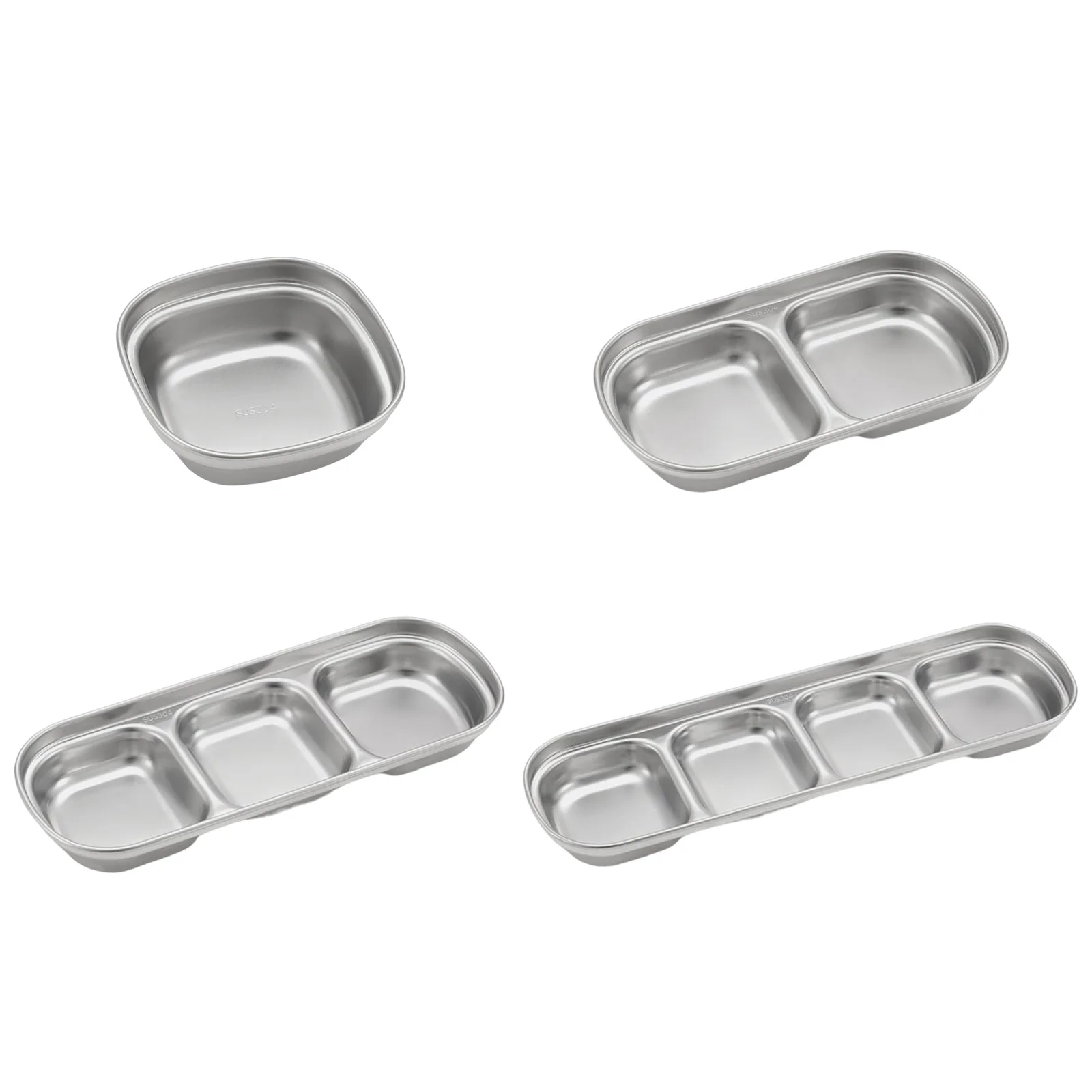 1/2/3/4-Grid Seasoning Dish 304 Stainless Steel Compartment Divided Sauce Plate Corrosion Resistant Tableware for Outdoor Picnic
1/2/3/4-Grid Seasoning Dish 304 Stainless Steel Compartment Divided Sauce Plate Corrosion Resistant Tableware for Outdoor Picnic