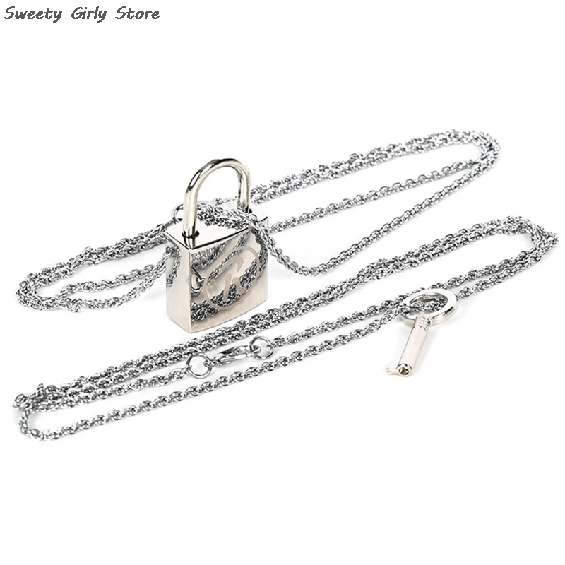 Silver Punk Chain Necklace with Lock and Keys Couple Party Daily Gifts Wedding Birthday Metal Jewelry Clavicle Choker Pendant
Silver Punk Chain Necklace with Lock and Keys Couple Party Daily Gifts Wedding Birthday Metal Jewelry Clavicle Choker Pendant