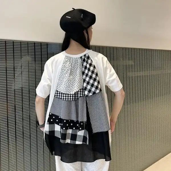 BMSBOY Back Splicing Lace Trim Top Women's Casual Style Loose Fit Short Sleeve round Neck Moisture Wicking Spring 2026
BMSBOY Back Splicing Lace Trim Top Women's Casual Style Loose Fit Short Sleeve round Neck Moisture Wicking Spring 2026
