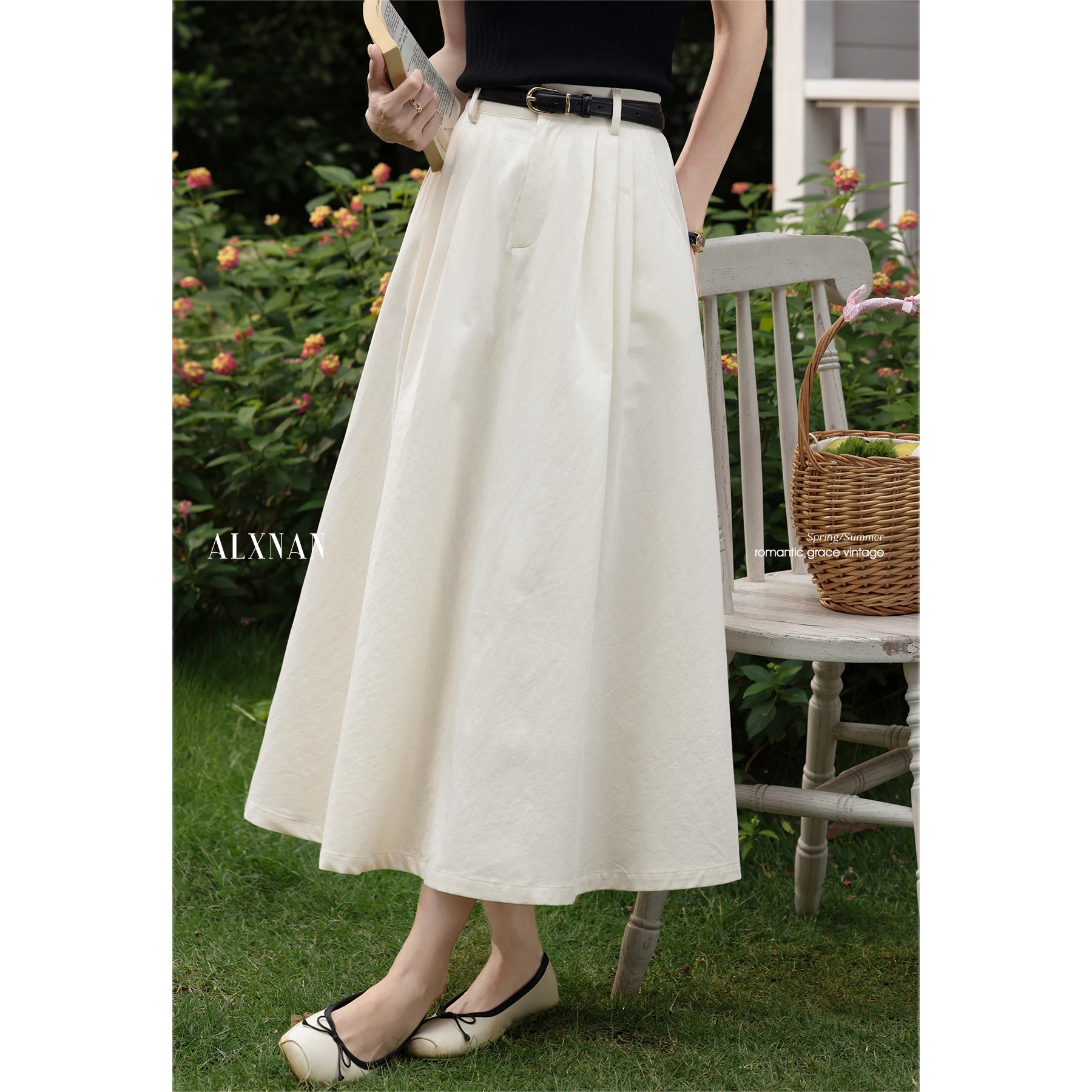 ALXNAN Long Women's Skirt Elegant Casual A-line Cotton 100% Midi Skirt 2025 Summer Office Lady Loose-fit Ladies Clothing L56073
ALXNAN Long Women's Skirt Elegant Casual A-line Cotton 100% Midi Skirt 2025 Summer Office Lady Loose-fit Ladies Clothing L56073