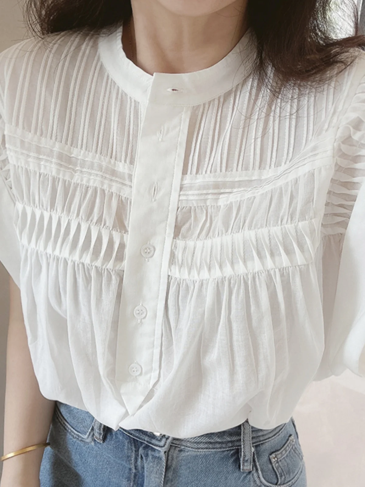 Ele Loose Fit Cotton irt Romantic Accordion Pleat Heavy Embroidery Vintage Sle Thin Cotton Women's Faion irt
Ele Loose Fit Cotton irt Romantic Accordion Pleat Heavy Embroidery Vintage Sle Thin Cotton Women's Faion irt