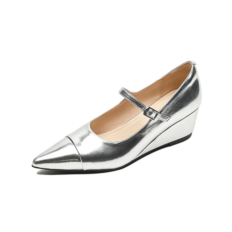 Summer Fashion Women's Pumps New Real Leather Material Buckle Strap Ladies High Heels Banquet Pointed Toe Wedges Single Shoes
Summer Fashion Women's Pumps New Real Leather Material Buckle Strap Ladies High Heels Banquet Pointed Toe Wedges Single Shoes