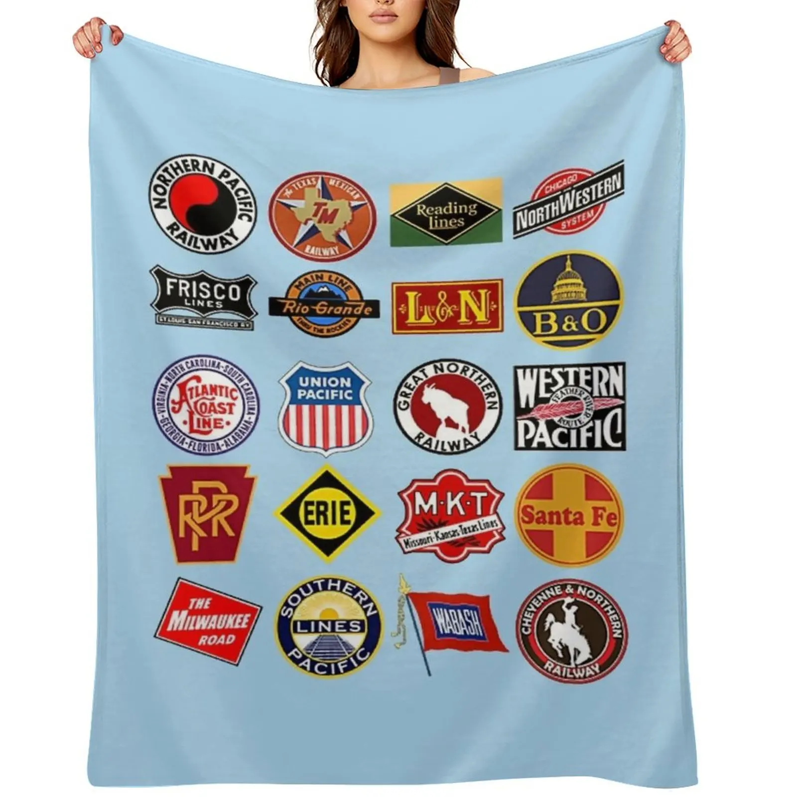 Vintage Railroad logos Throw Blanket heavy to sleep Thins Heavy Luxury Designer Blankets
Vintage Railroad logos Throw Blanket heavy to sleep Thins Heavy Luxury Designer Blankets