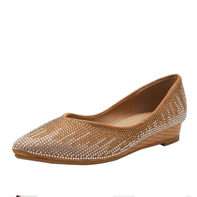 Lady Retro Lock Rhinestons Flock Wood Texture Heels Wedges 2cm Low Top Slip-On For Dress Comfortable Moccasin-Gommino Gold Grey
Lady Retro Lock Rhinestons Flock Wood Texture Heels Wedges 2cm Low Top Slip-On For Dress Comfortable Moccasin-Gommino Gold Grey