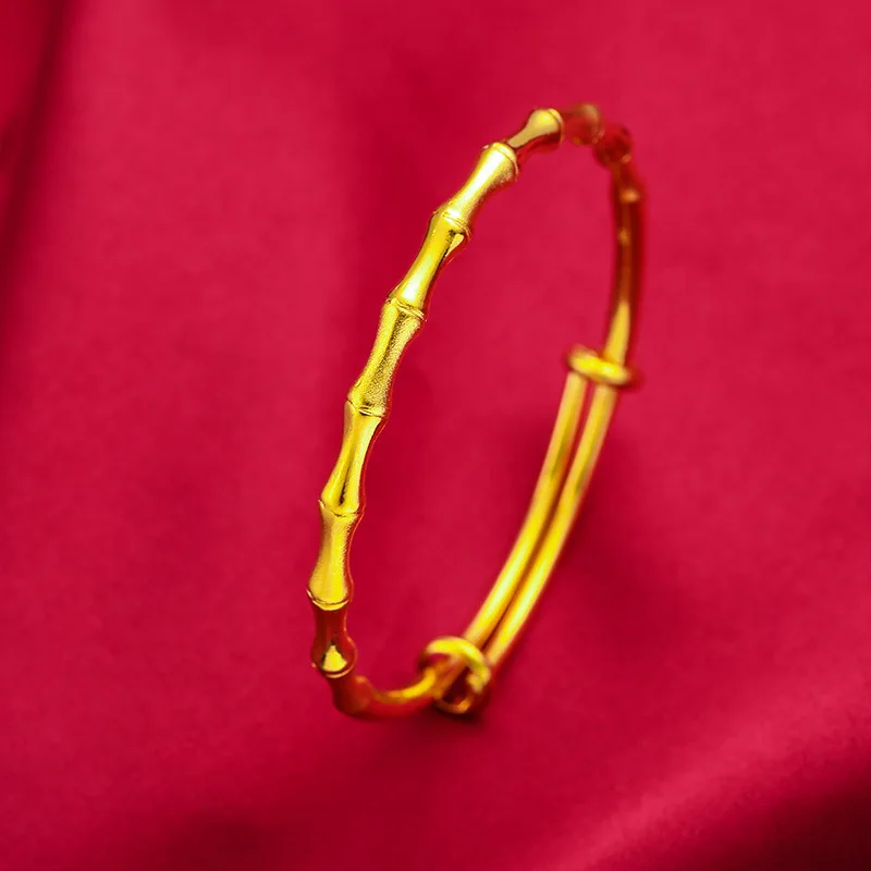 24K Gold Solid Bamboo Joint Bangle | AU999 Pure Gold, 3D bamboo texture, shiny finish, elegant for daily wear
24K Gold Solid Bamboo Joint Bangle | AU999 Pure Gold, 3D bamboo texture, shiny finish, elegant for daily wear