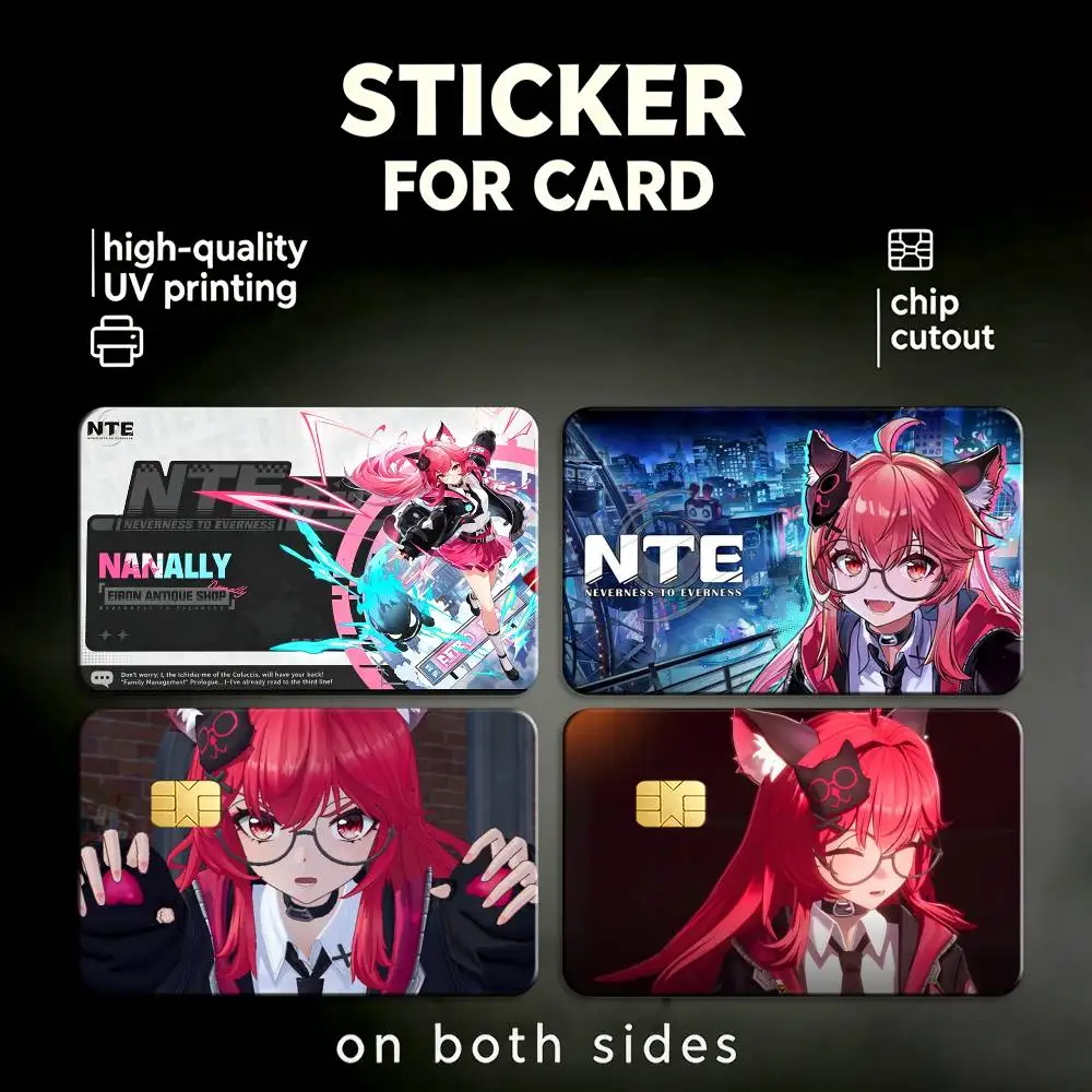 Nanally N-NTE Neverness to Everness HD Waterproof Card Skins Protective Stickers for Credit Bank Game Cards
Nanally N-NTE Neverness to Everness HD Waterproof Card Skins Protective Stickers for Credit Bank Game Cards