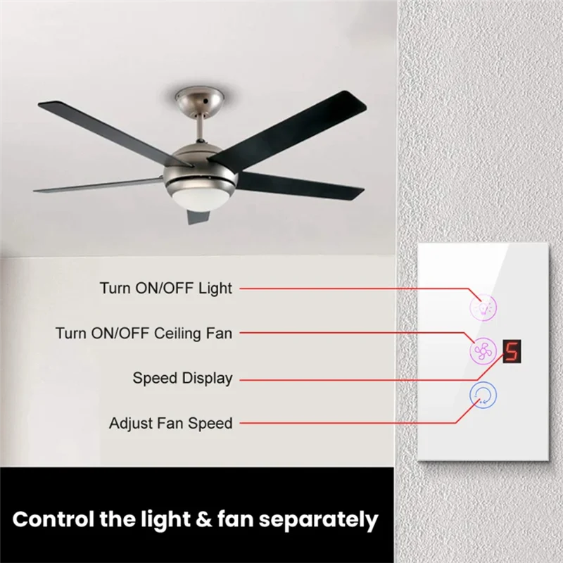 Оптимальный Tuya Wi-Fi вентилятор с подсветкой котла, умный переключатель, стандартный водонагреватель, сенсорный переключатель 3-в-1 для Alexa Google Home, B
Оптимальный Tuya Wi-Fi вентилятор с подсветкой котла, умный переключатель, стандартный водонагреватель, сенсорный переключатель 3-в-1 для Alexa Google Home, B