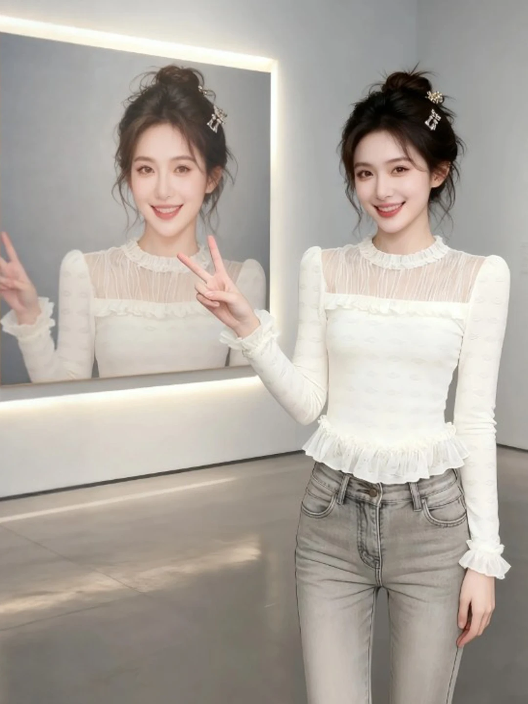 Корейская облегающая футболка Sle, женская базовая футболка oulder, обычный весенний новый красивый топ для женщин
Корейская облегающая футболка Sle, женская базовая футболка oulder, обычный весенний новый красивый топ для женщин