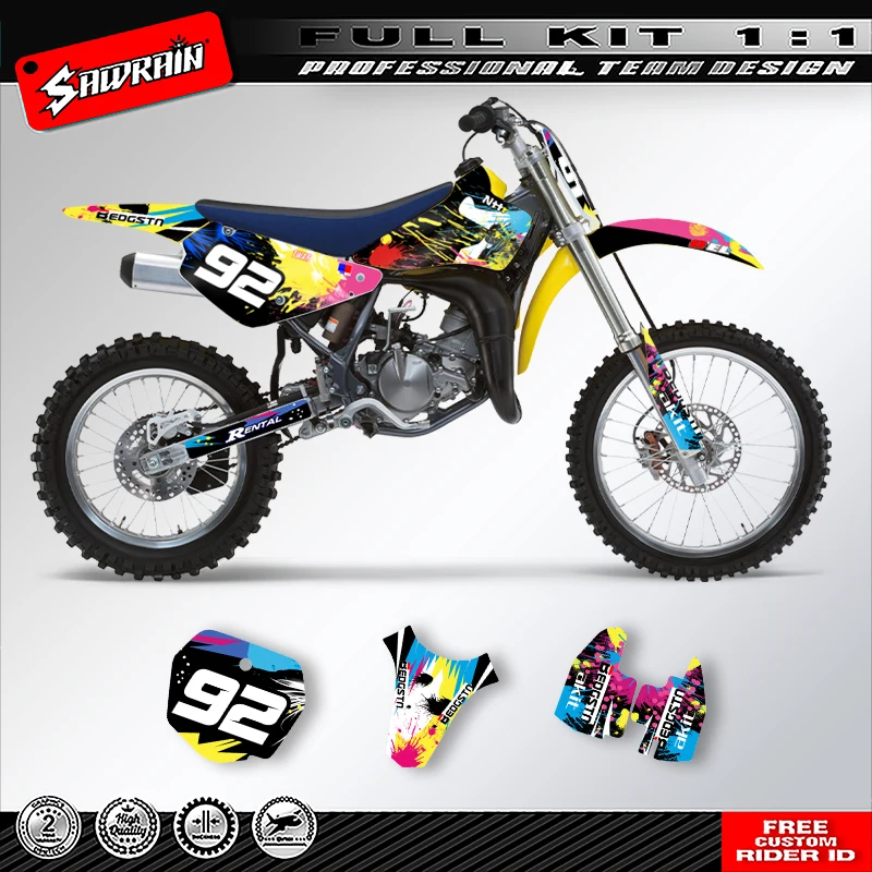 Sawrain Custom Team мотоциклетные графические фоновые наклейки, комплект наклеек для SUZUKI RM85 2001 2002 2003 2004 2005 2006-2018 001
Sawrain Custom Team мотоциклетные графические фоновые наклейки, комплект наклеек для SUZUKI RM85 2001 2002 2003 2004 2005 2006-2018 001