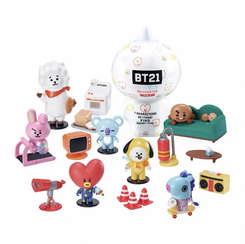 Hot Sale Bt21 Blind Box Collectible Figures Toy Dolls Desktop Decor Display Model Secret Surprise Play Set For K Pop Fans
Hot Sale Bt21 Blind Box Collectible Figures Toy Dolls Desktop Decor Display Model Secret Surprise Play Set For K Pop Fans