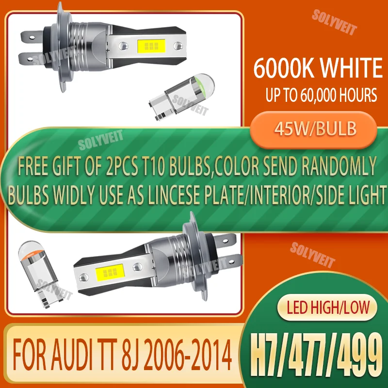 H7/477 Automotive Bulb LED Headlight Hi Lo Beam 200% Brighter 6000k For Audi TT 8J 2006 2007 2008 2009 2010 2011 2012 2013 2014
H7/477 Automotive Bulb LED Headlight Hi Lo Beam 200% Brighter 6000k For Audi TT 8J 2006 2007 2008 2009 2010 2011 2012 2013 2014