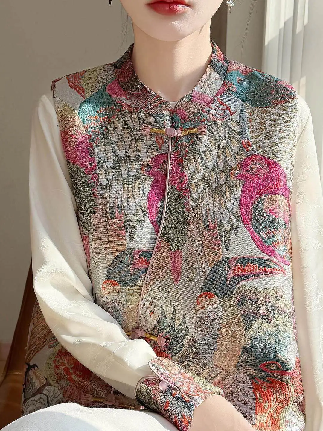 Новый китайский шелковый атласный женский кардиган с вышивкой в виде птиц, в стиле пэчворк, свободного кроя, с подплечниками
Новый китайский шелковый атласный женский кардиган с вышивкой в виде птиц, в стиле пэчворк, свободного кроя, с подплечниками