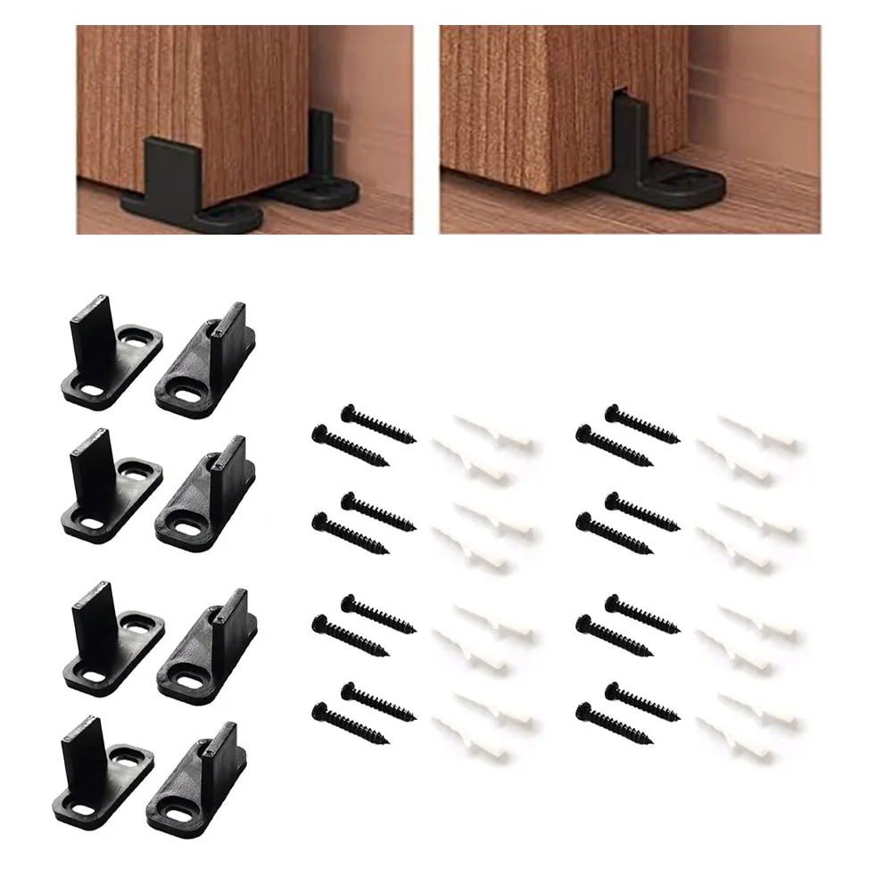 Barn Door Floor Guides Adjustable Steel Quiet Sliding Door Stop Kit Includes Hardware Compatible with Multiple Door Types
Barn Door Floor Guides Adjustable Steel Quiet Sliding Door Stop Kit Includes Hardware Compatible with Multiple Door Types