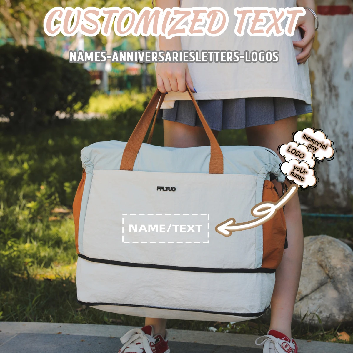 Logo Customized Short-Distance Travel Bag for Women, Lightweight Expandable Luggage Bag, Portable Sports and Fitness Bag, Travel Folding Carry-On Bag, Personalized DIY
Logo Customized Short-Distance Travel Bag for Women, Lightweight Expandable Luggage Bag, Portable Sports and Fitness Bag, Travel Folding Carry-On Bag, Personalized DIY
