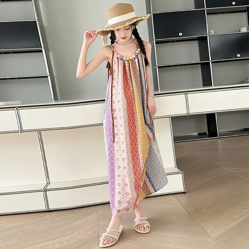 Girls' Bohemian Style Dress 2025 New Hawaii Beach Long Dress Girls' Holiday Skirt Sleeveless Princess Dress Party
Girls' Bohemian Style Dress 2025 New Hawaii Beach Long Dress Girls' Holiday Skirt Sleeveless Princess Dress Party