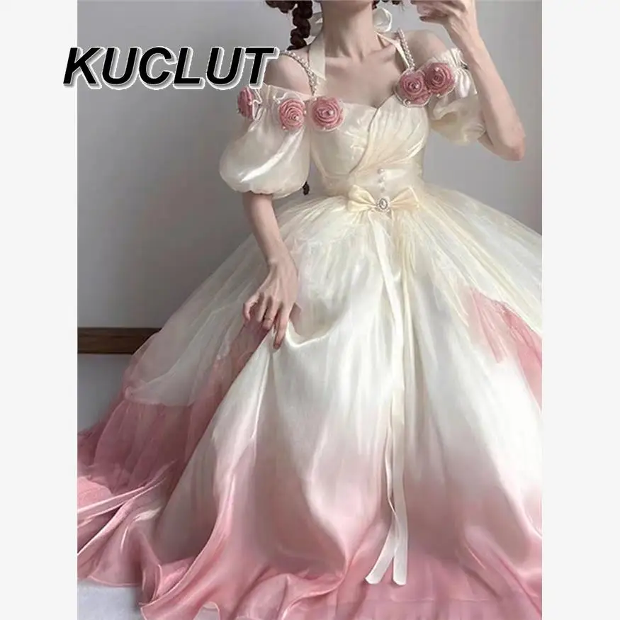 Ball Gown Fashion Off Shoulder Sexy Birthday Dresses for Women Sweet Cute Princess Lolita Dress Female 2025 New Summer
Ball Gown Fashion Off Shoulder Sexy Birthday Dresses for Women Sweet Cute Princess Lolita Dress Female 2025 New Summer