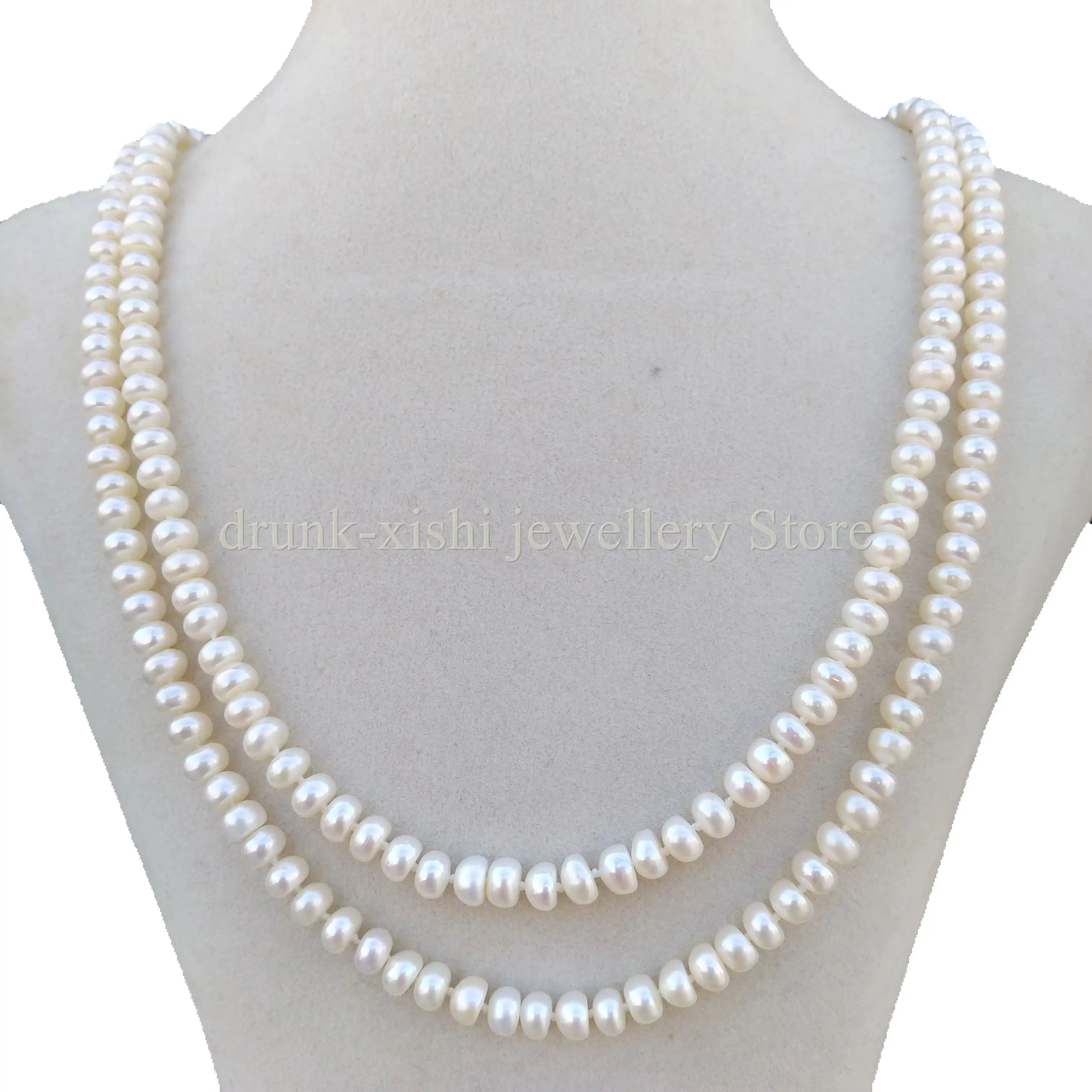 Natural White Pearl Necklace Double Strands 5-6mm AAA Real Jewelry Customizable Size for Daily Wear
Natural White Pearl Necklace Double Strands 5-6mm AAA Real Jewelry Customizable Size for Daily Wear