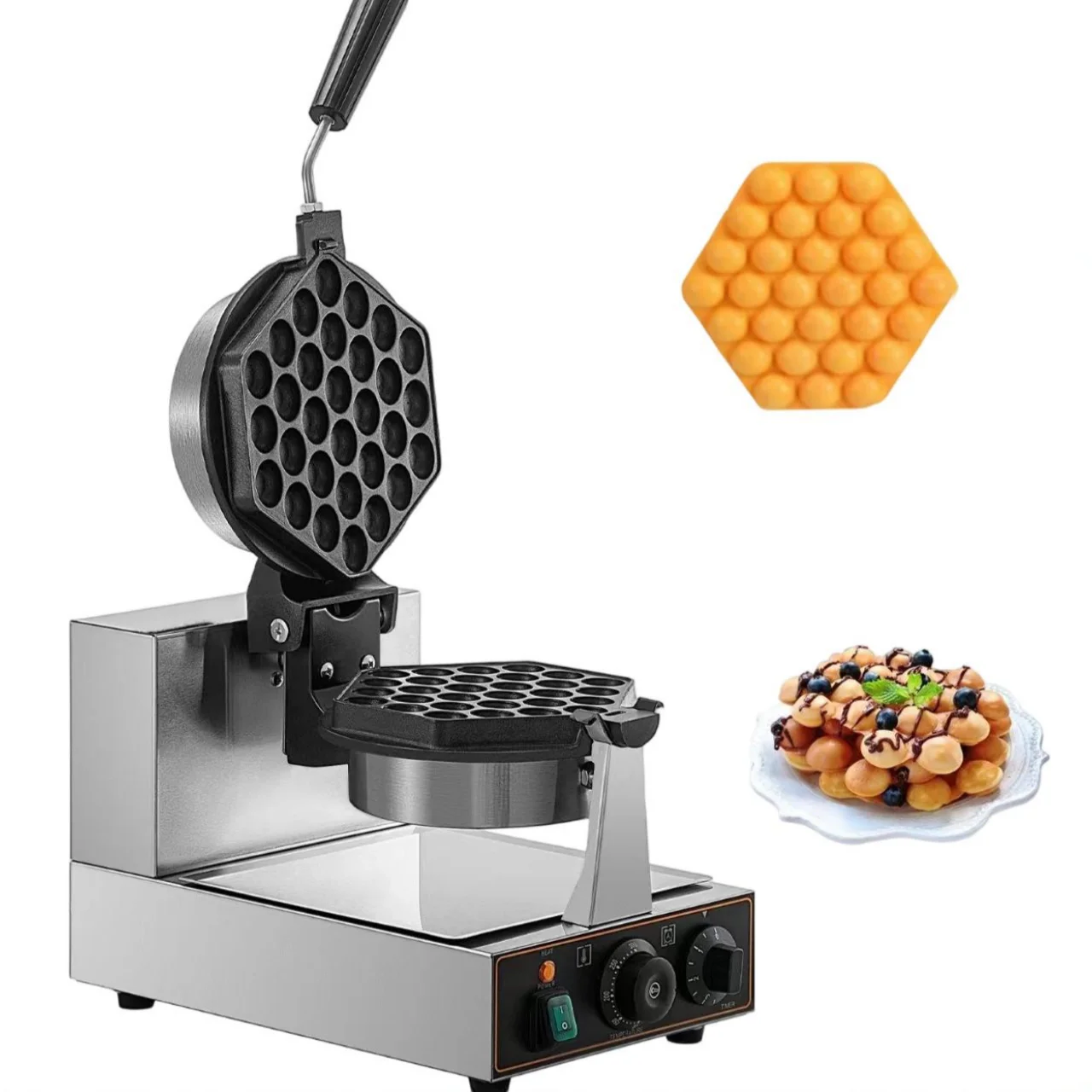New High Productivity Rotational Bubble Waffle Maker 110/220V Non-stick Plate Waffle Making Machine
New High Productivity Rotational Bubble Waffle Maker 110/220V Non-stick Plate Waffle Making Machine