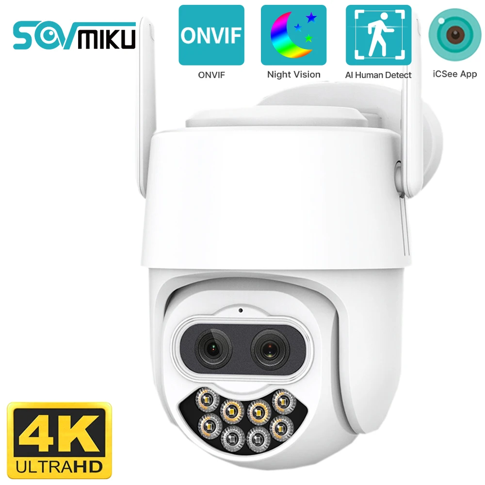 8MP 4K Smart PTZ IP Camera WiFi Surveillance Camera Dual Lens 8X Hybrid Zoom Human Detection Night Vision Security Protection
8MP 4K Smart PTZ IP Camera WiFi Surveillance Camera Dual Lens 8X Hybrid Zoom Human Detection Night Vision Security Protection