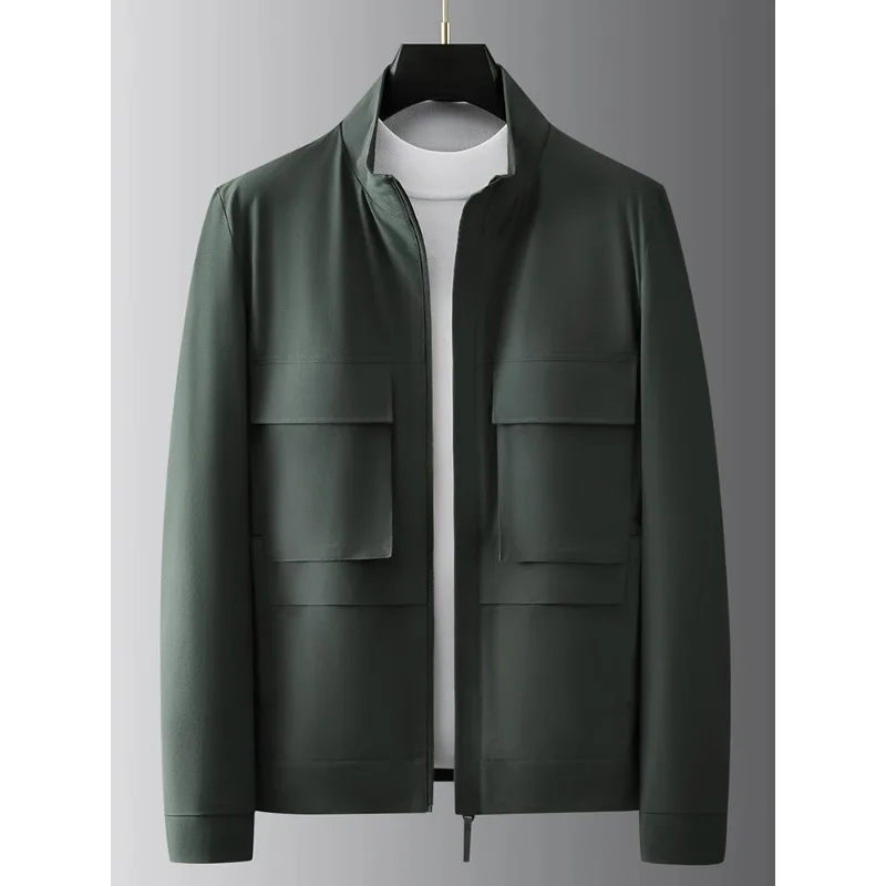 Men's Autumn and Winter New Casual Jacket Stand Collar Chest Pockets Stretch Nylon Outdoor Waterproof Coat Male Windbreaker Big
Men's Autumn and Winter New Casual Jacket Stand Collar Chest Pockets Stretch Nylon Outdoor Waterproof Coat Male Windbreaker Big