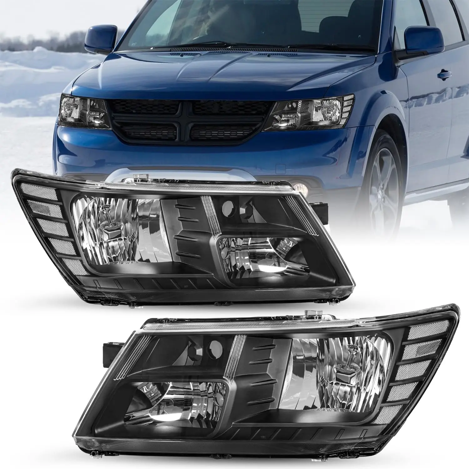 Комплект фар в сборе подходит для Dodge Journey OE 2009-2020 гг., сменный черный корпус фары с прозрачным отражателем
Комплект фар в сборе подходит для Dodge Journey OE 2009-2020 гг., сменный черный корпус фары с прозрачным отражателем