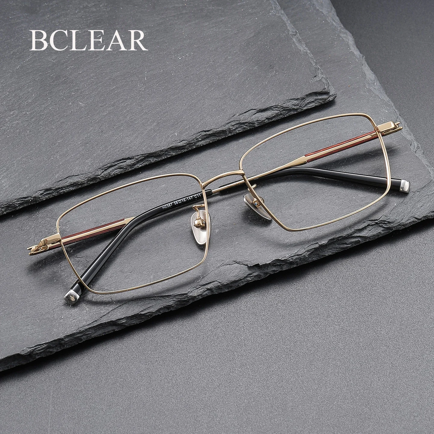 BCLEAR Business Titanium Square Eyeglasses Frame Men with Wood Temples Ultra-Light Myopia Glasses Fashion Prescription Spectacle
BCLEAR Business Titanium Square Eyeglasses Frame Men with Wood Temples Ultra-Light Myopia Glasses Fashion Prescription Spectacle