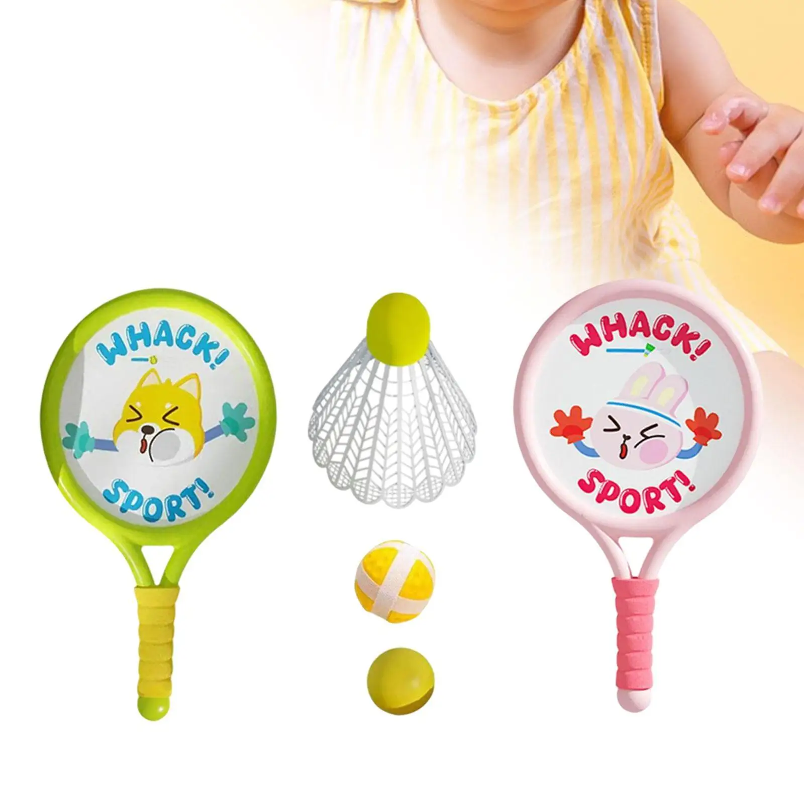 2-х предметная ракетка для бадминтона для детей с воланами для мячей для пляжного газона
2-х предметная ракетка для бадминтона для детей с воланами для мячей для пляжного газона