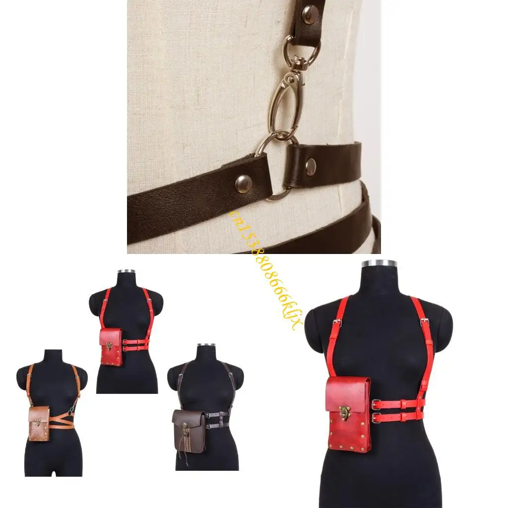 Medieval Knight Costumes Renaissances Leather Waist Harness Belt Waist Bag Halloween Party Cosplay Costumes for Adults 066C
Medieval Knight Costumes Renaissances Leather Waist Harness Belt Waist Bag Halloween Party Cosplay Costumes for Adults 066C