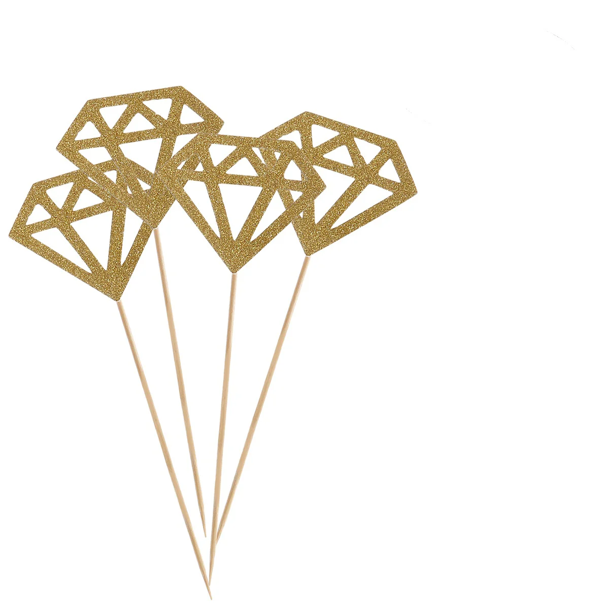 50pcs Glitter Paper Gold Diamond Cake Toppers Cake Decoration Party Ceremony Cupcake Toppers (Glitter Golden)
50pcs Glitter Paper Gold Diamond Cake Toppers Cake Decoration Party Ceremony Cupcake Toppers (Glitter Golden)