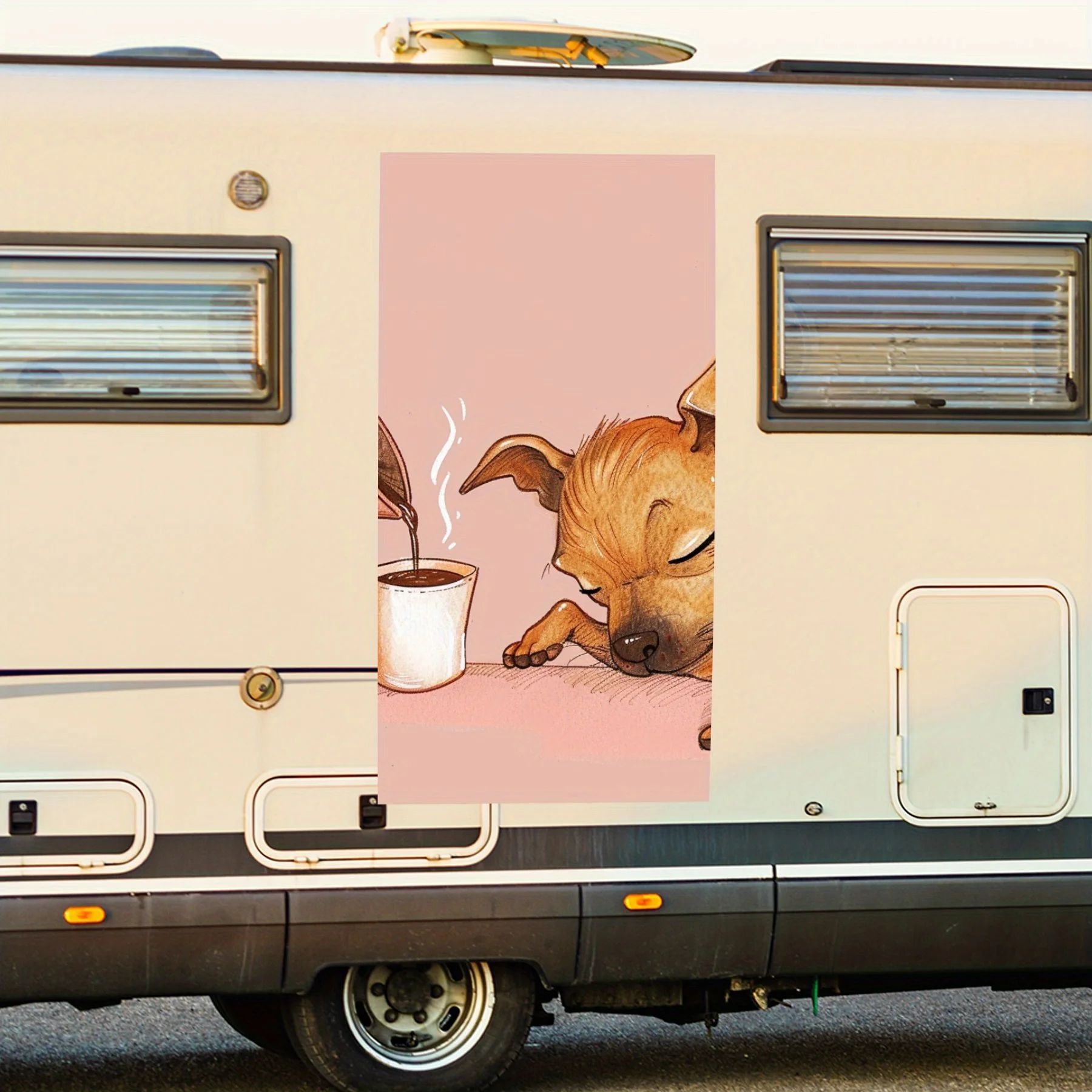 Dog Making Coffee Mess Cute Art Car Sticker,Vinyl decal on the side of the motor home, waterproof self-adhesive vinyl sticker on
Dog Making Coffee Mess Cute Art Car Sticker,Vinyl decal on the side of the motor home, waterproof self-adhesive vinyl sticker on