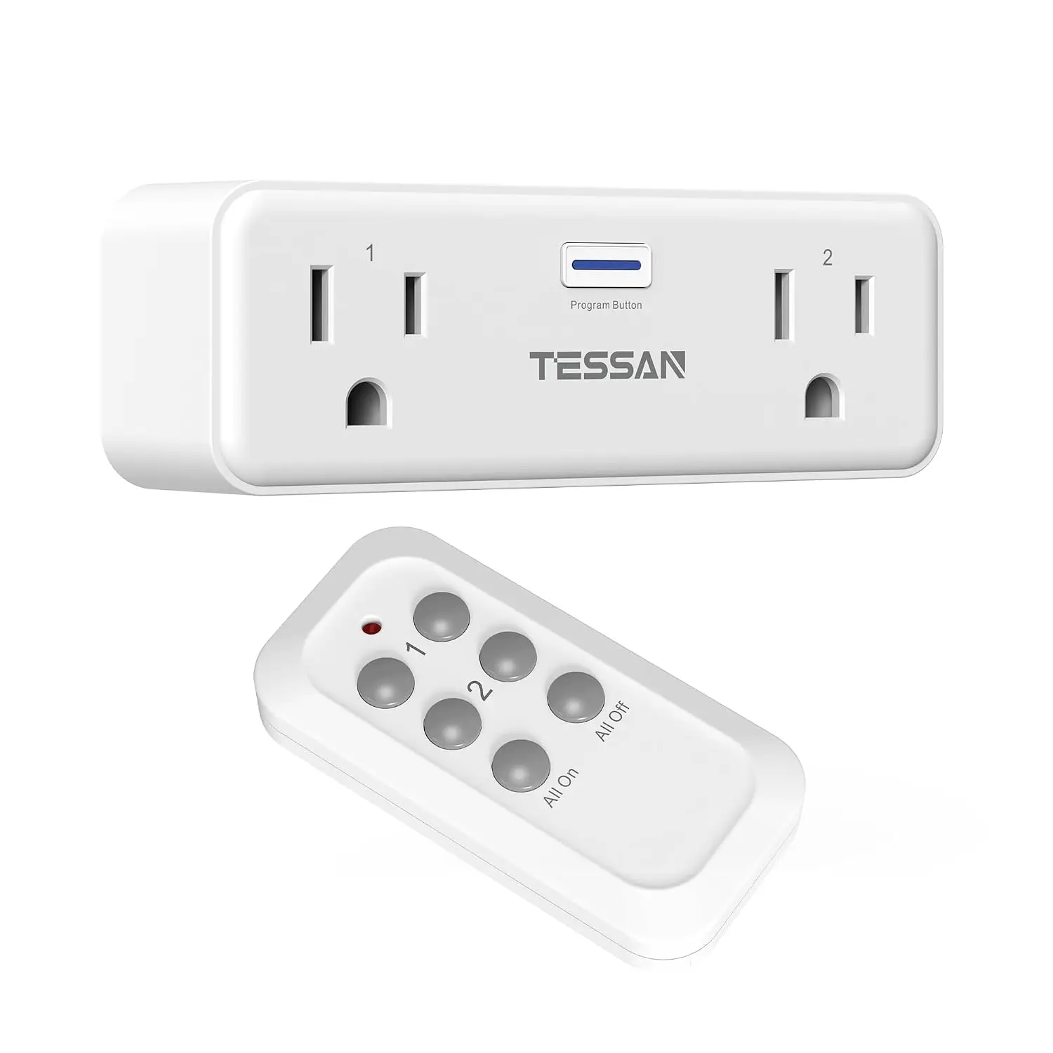 Remote Control Outlet Plug, Wireless Light Switch with 2 Independent Sockets, ON/Off Remote for Indoor Lights, Lamps, Fans, 100 Ft Range, 1875W
Remote Control Outlet Plug, Wireless Light Switch with 2 Independent Sockets, ON/Off Remote for Indoor Lights, Lamps, Fans, 100 Ft Range, 1875W