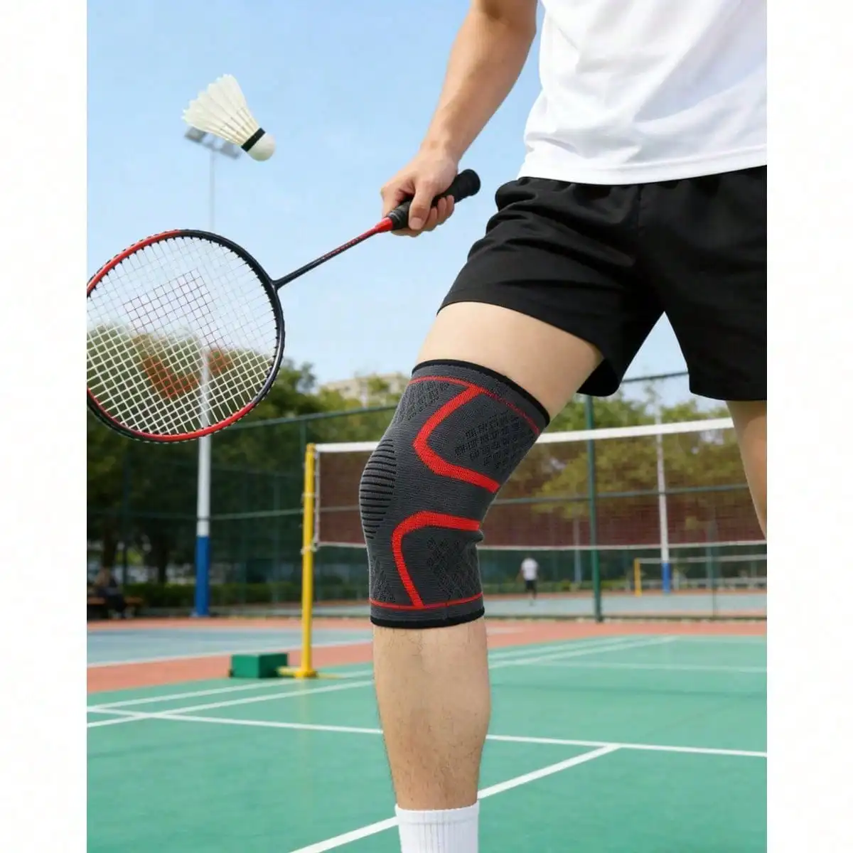 High Elastic Spiral Compression Knee Strap, Breathable Sports Knee Support Brace for Running Hiking Gym Weightlifting
High Elastic Spiral Compression Knee Strap, Breathable Sports Knee Support Brace for Running Hiking Gym Weightlifting