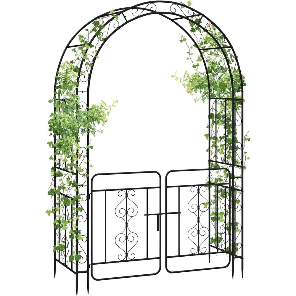 Sturdy 84 Metal Garden Arbor with Lockable Gate, Ideal for Climbing Plants, Roses, Vines, Outdoor Decor, and Events
Sturdy 84 Metal Garden Arbor with Lockable Gate, Ideal for Climbing Plants, Roses, Vines, Outdoor Decor, and Events