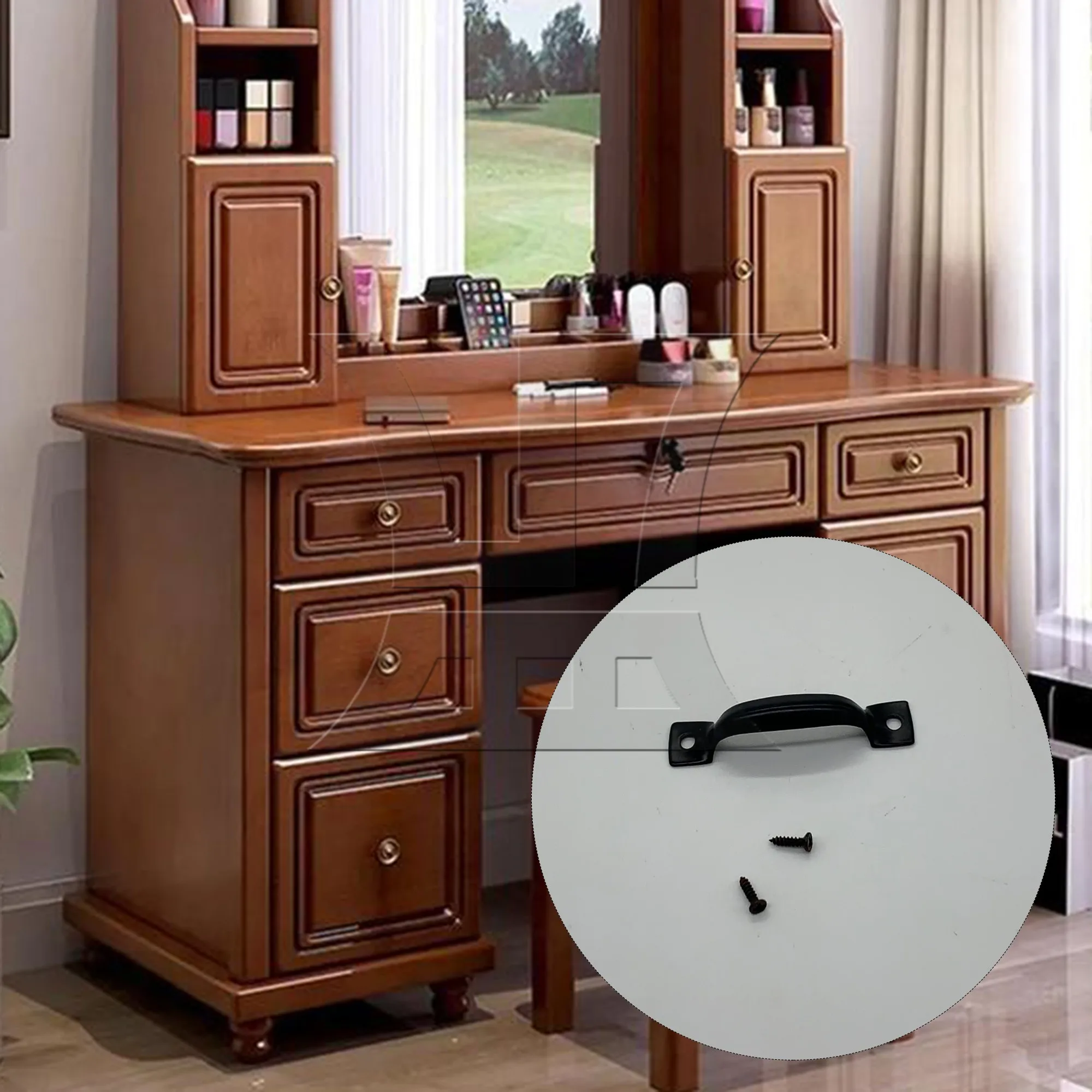 CNBTR 1pc Vintage Mini Pull Black for Cabinet Wardrobe
CNBTR 1pc Vintage Mini Pull Black for Cabinet Wardrobe