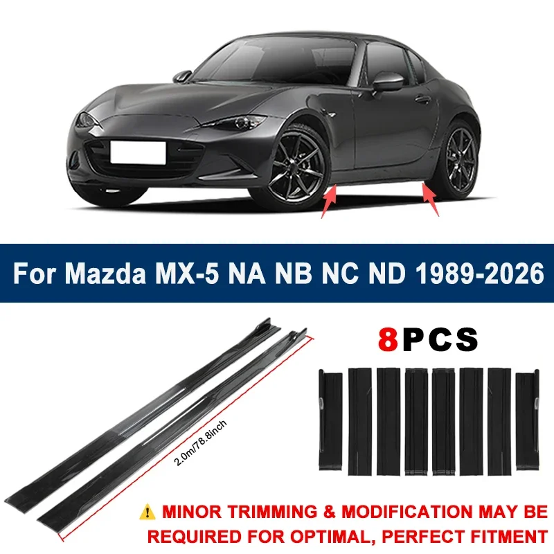 Aerodynamic 2m Sectional Side Skirt Extension Lips Racing Side Spoiler For Mazda MX-5 NA NB NC ND 1989-2026 Sport Upgrade Kit
Aerodynamic 2m Sectional Side Skirt Extension Lips Racing Side Spoiler For Mazda MX-5 NA NB NC ND 1989-2026 Sport Upgrade Kit
