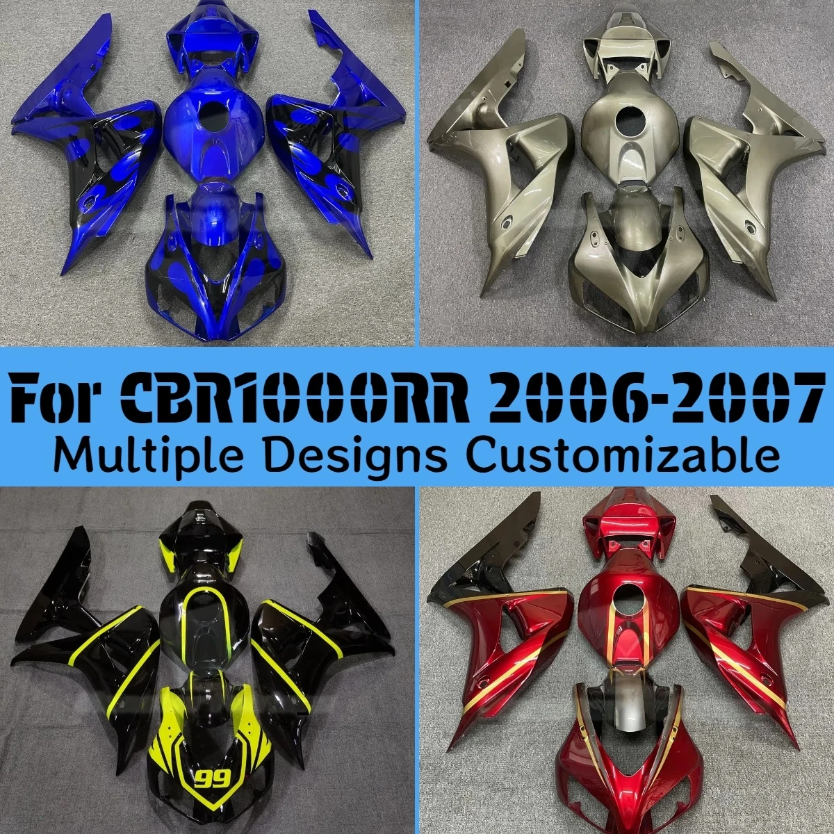 Injection Fairings CBR1000RR 2006 2007 Blue Black Red Motorcycle Fairing Kit for Honda CBR 1000RR 06 07
Injection Fairings CBR1000RR 2006 2007 Blue Black Red Motorcycle Fairing Kit for Honda CBR 1000RR 06 07