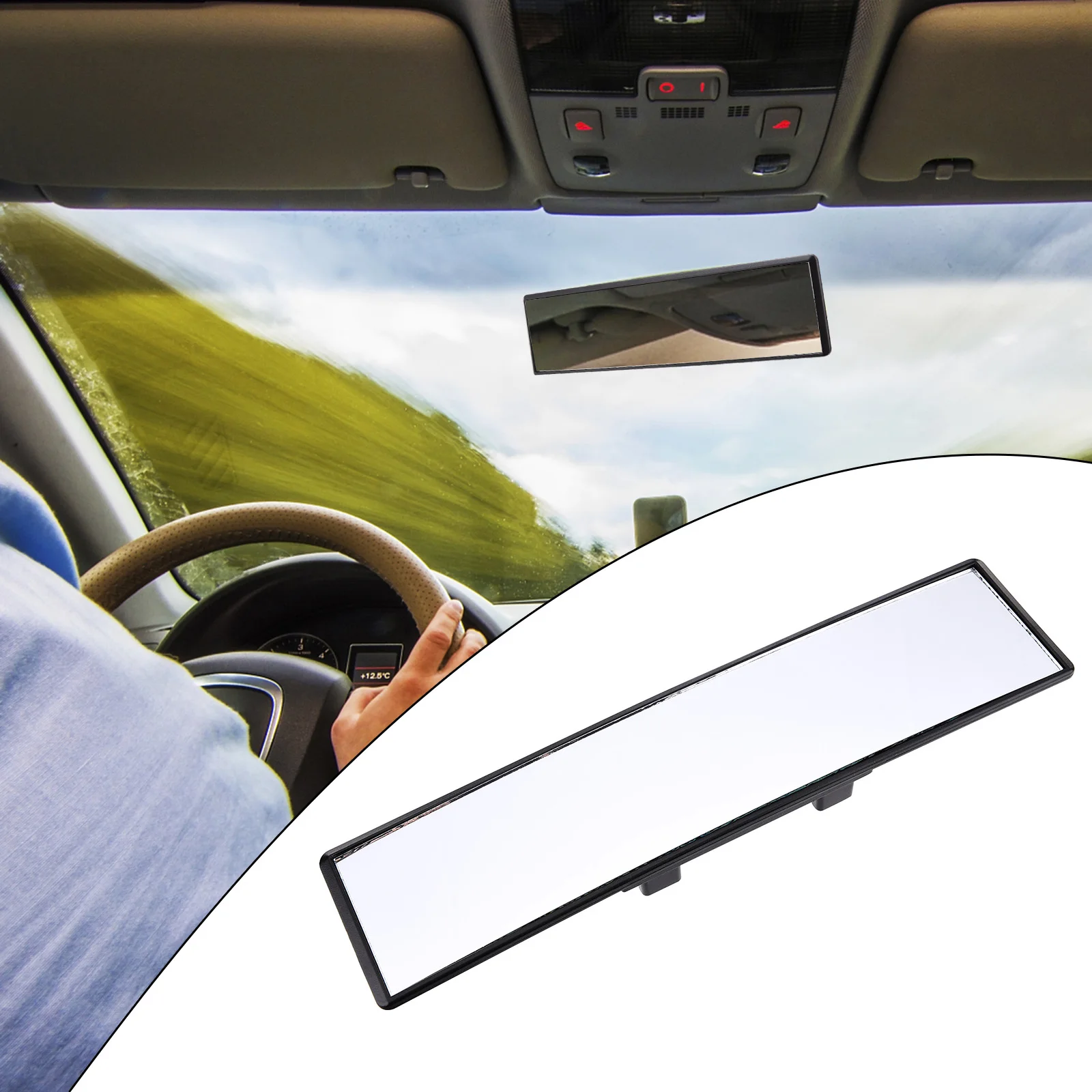 Car Rearview Mirror Wide Angle Clip On Titanium Plated Curved Anti Glare Anti Scattering For Car Truck SUV 290x70mm
Car Rearview Mirror Wide Angle Clip On Titanium Plated Curved Anti Glare Anti Scattering For Car Truck SUV 290x70mm