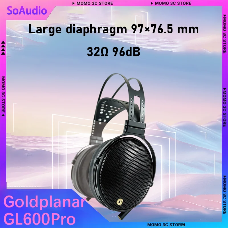 Goldplanar GL600Pro Over Ear Planar Magnetic Headphone,366g,Aluminum alloy circuit, 32Ω impedance, 96dB sensitivity
Goldplanar GL600Pro Over Ear Planar Magnetic Headphone,366g,Aluminum alloy circuit, 32Ω impedance, 96dB sensitivity