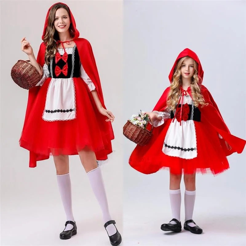New Halloween Children's Little Red Riding Hood Costume Party Queen Clothes Adult Christmas Clothes Parent-Child Matching
New Halloween Children's Little Red Riding Hood Costume Party Queen Clothes Adult Christmas Clothes Parent-Child Matching