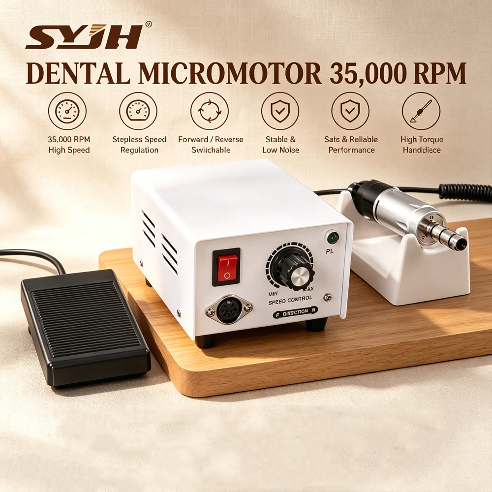 SYJH FASTRONG 35000 RPM E-Type 90 Micromotor Dental Polishing Machine for Denture Polish Equipment Lab Grinder Manicure Tool
SYJH FASTRONG 35000 RPM E-Type 90 Micromotor Dental Polishing Machine for Denture Polish Equipment Lab Grinder Manicure Tool