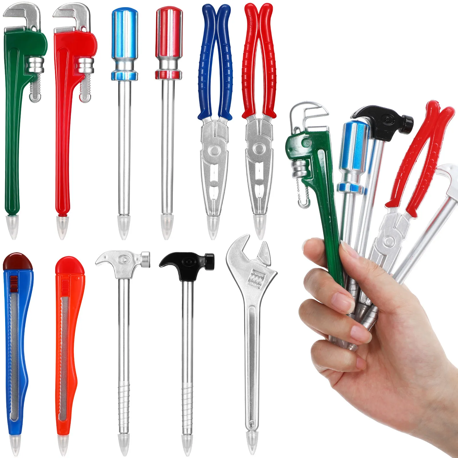 Набор из 11 шариковых ручек в форме инструментов, необычные ручки для письма с гладким тонким наконечником 0,7 мм, магнитные точки, удобный захват, для офиса и рабочего стола
Набор из 11 шариковых ручек в форме инструментов, необычные ручки для письма с гладким тонким наконечником 0,7 мм, магнитные точки, удобный захват, для офиса и рабочего стола