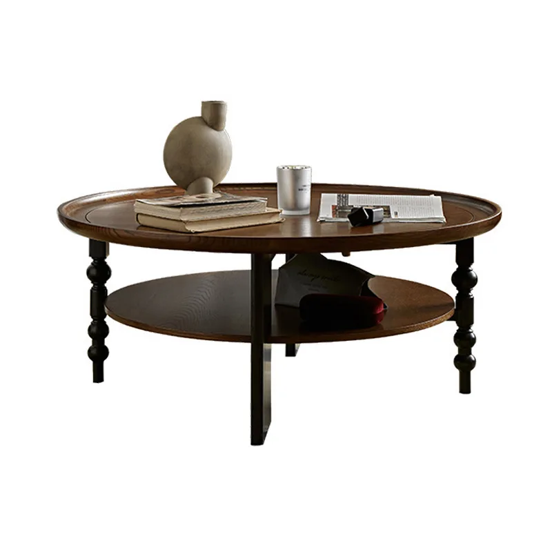 French solid wood coffee table round tea table small apartment small table antique home living room American retro
French solid wood coffee table round tea table small apartment small table antique home living room American retro