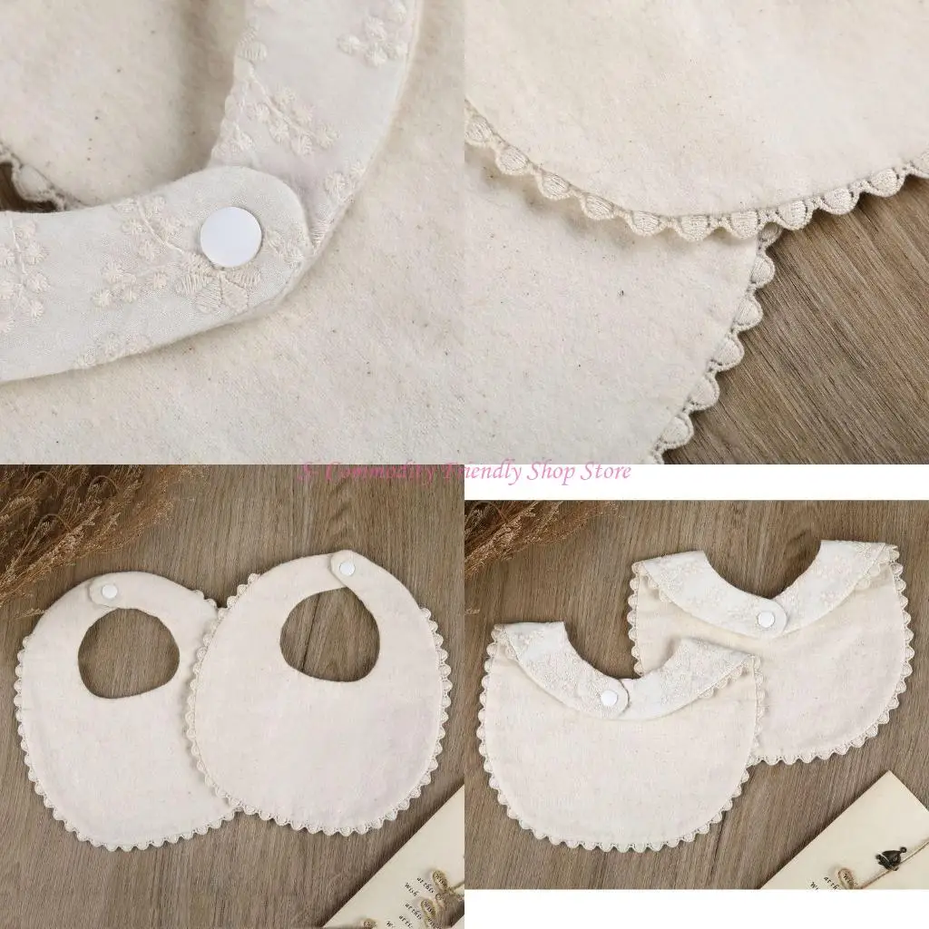 85AE Boho Baby Unisex Cotton Drooler Bibs With Embroidery Flowers for Eating 360° Bibs for Newborn Infant for Drooling
85AE Boho Baby Unisex Cotton Drooler Bibs With Embroidery Flowers for Eating 360° Bibs for Newborn Infant for Drooling