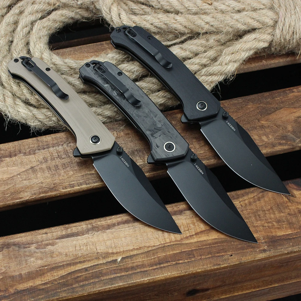 New 14C28N Steel Folding Tactical Knife Carbon fiber/G10 Handle Outdoor Military Combat Bushcraft Survival Knives EDC Tools
New 14C28N Steel Folding Tactical Knife Carbon fiber/G10 Handle Outdoor Military Combat Bushcraft Survival Knives EDC Tools