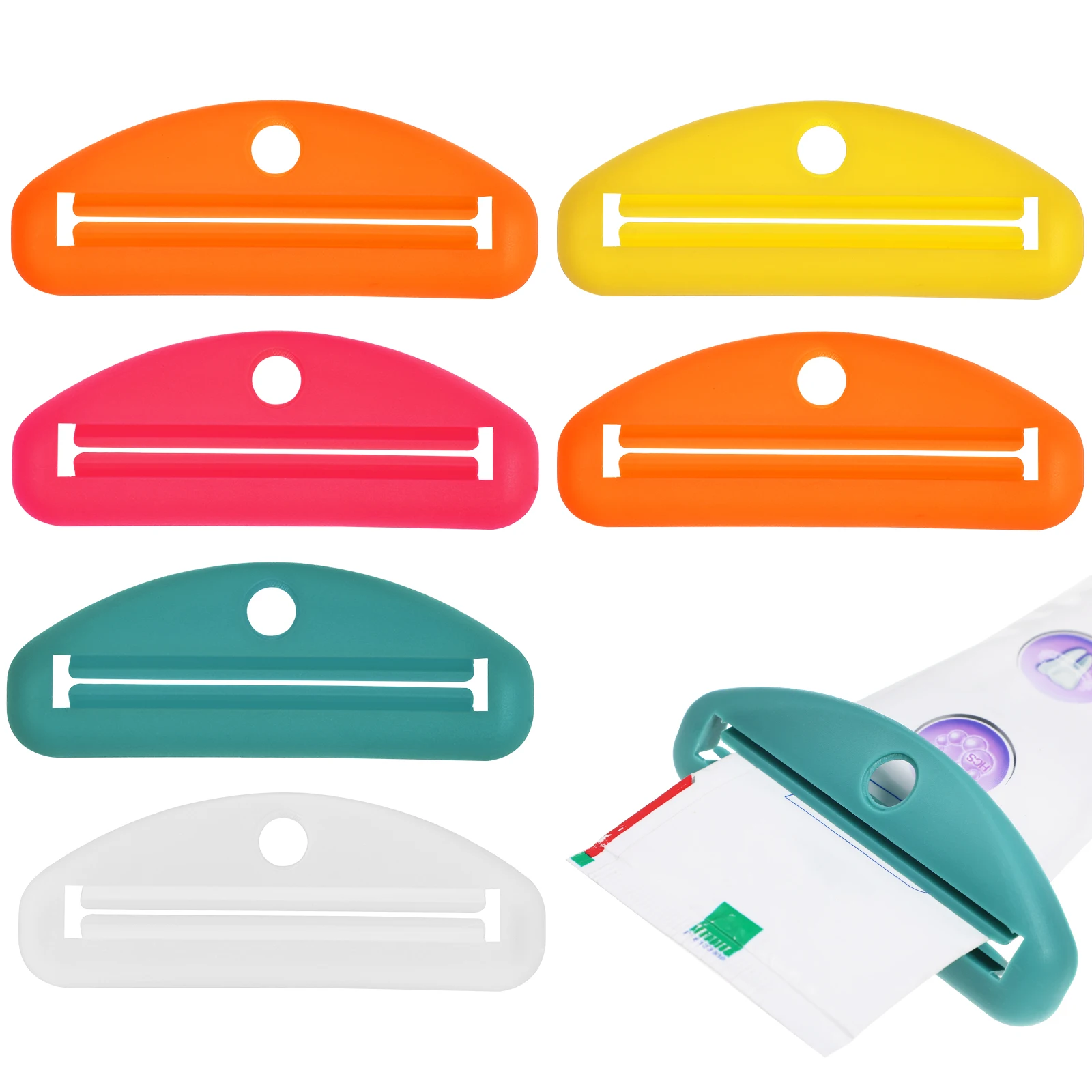 6 Pcs Toothpaste Tube Squeezer Small Clip Face Wash Roller Dispenser White Yellow Pink Green Orange Colors Manual Tool
6 Pcs Toothpaste Tube Squeezer Small Clip Face Wash Roller Dispenser White Yellow Pink Green Orange Colors Manual Tool