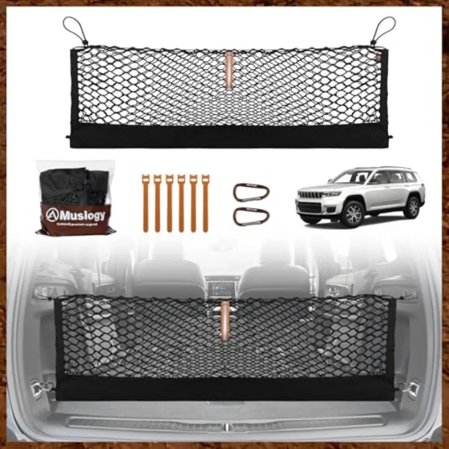 Truck Bed Cargo Net Trunk Netting Compatible with 2021-2025 2026 Jeep Grand Cherokee L 3-Row GCL Accessories, Pickup Cargo Orga
Truck Bed Cargo Net Trunk Netting Compatible with 2021-2025 2026 Jeep Grand Cherokee L 3-Row GCL Accessories, Pickup Cargo Orga
