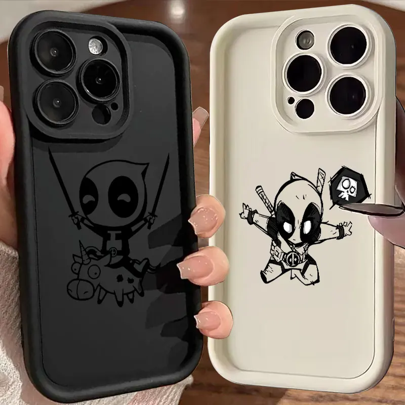 Cartoon Deadpool Spiderman Venom Black Marvel Phone Case for iPhone 16 Cases iPhone 15 14 13 12 Mini 11 Pro Max 16 Plus XS Cover
Cartoon Deadpool Spiderman Venom Black Marvel Phone Case for iPhone 16 Cases iPhone 15 14 13 12 Mini 11 Pro Max 16 Plus XS Cover
